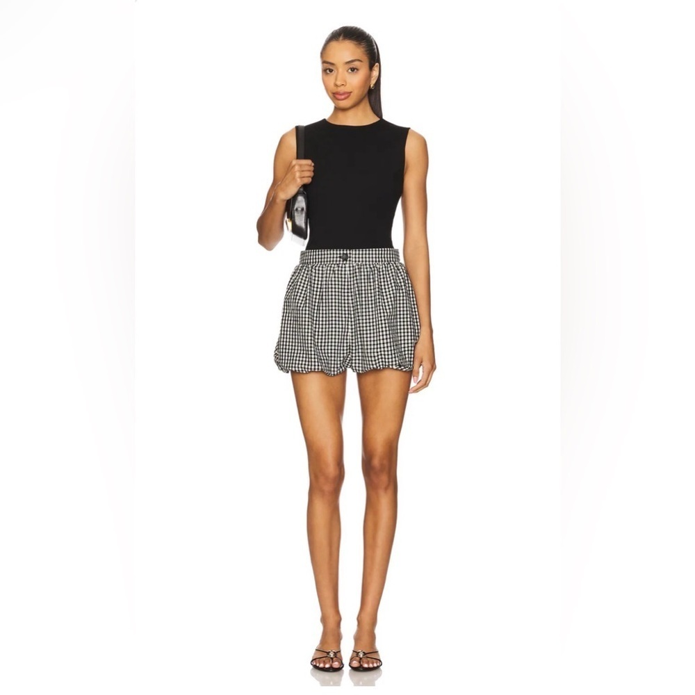 NWT REVOLVE Lovers + Friends Carolina Romper Black & White Gingham